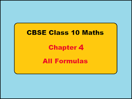 Cbse Class 10 Maths Chapter 4