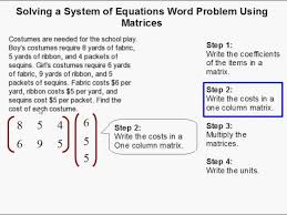 Solving 3x3 Systems Of Equations Word