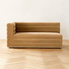 Strato Light Brown Modern Velvet Sofa