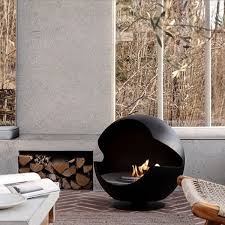 Planetary Fireplace Stainless Steel