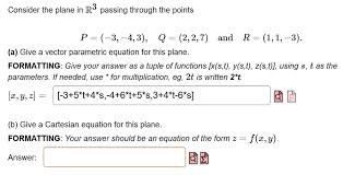 Give A Vector Parametric Equation For