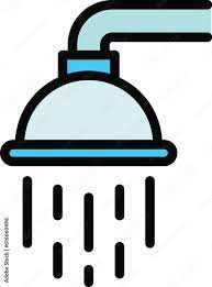 Classic Shower Head Icon Outline