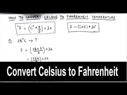 How To Convert Celsius To Fahrenheit