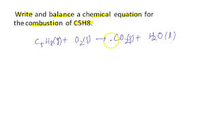 Write And Balance A Chemical Equation