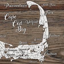 Cape Cod Massachusetts Map Burnt