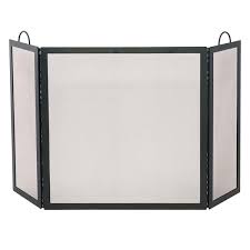 Panel Fireplace Screen With Steel Frame