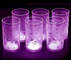 Pink Prism Water Drinking Glass Set