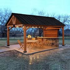 Outsunny 13 X 11 Wooden Gazebo Canopy