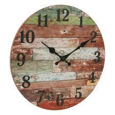 Stonebriar Collection 12 Rustic Farmhouse Wooden Wall Clock