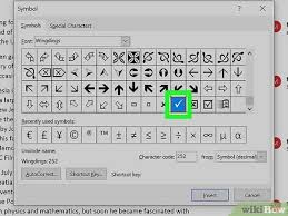 Insert A Check Mark Into Microsoft Word