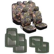 Camo Seat Covers Full Set With Cat Car