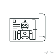 Robot Plan Icon Blueprint Symbol