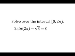 Trig Equation With A Double Angle