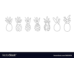 Pineapple Abstract Food Vector Image