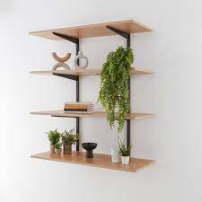 Twin Slot Black Wall Mounted Shelving