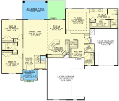 3 Bed Ranch House Plan With Split