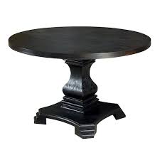 Round Brown Wood Dining Table