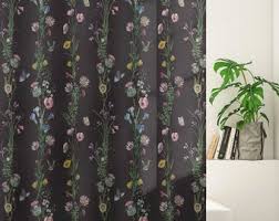 Black Fl Shower Curtain Colorful