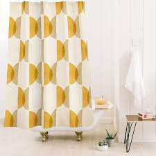Gold Geometric Shower Curtain