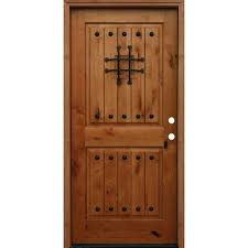 Knotty Alder Wood Prehung Front Door