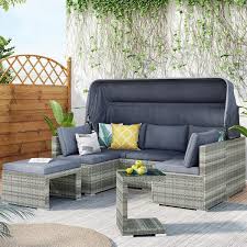 5 Pieces Outdoor Sectional Sofa Set