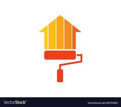 Paint House Logo Icon Design Royalty