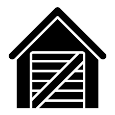 Garden Shed Glyph Solid Black Ilration