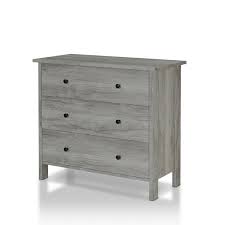 Furniture Of America Kerani 3 Drawer Vintage Gray Oak Chest