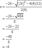 Solving Quadratic Equations Examples