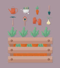 Community Garden Vector Art Icons And