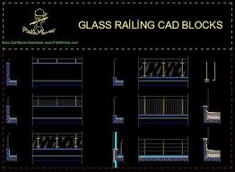 Glass Railing Dwg In Autocad Block