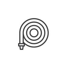 Watering Hose Outline Icon Linear