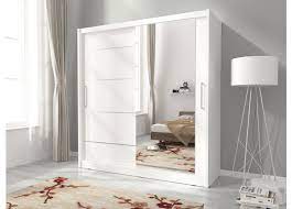 Single Mirror Sliding Door Wardrobe