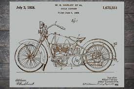 1925 Harley Davidson Motorcycle Wood
