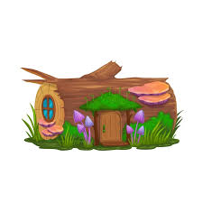Cartoon Stump House Dwelling Of Gnome