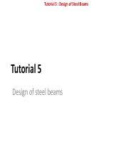 tutorial 5 design of steel beams with