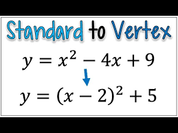 Quadratics Standard Form To Vertex