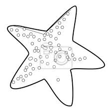 Starfish Icon Outline Wall Stickers