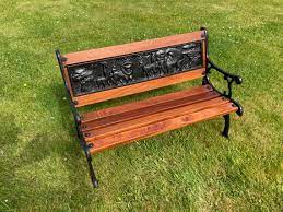 Cast Iron Hard Wood Garden Bench