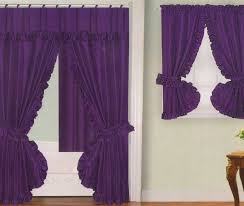Purple Fabric Double Swag Shower
