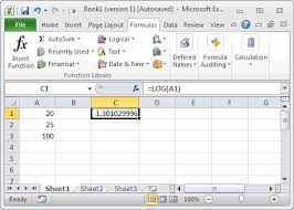 Ms Excel How To Use The Log Function Ws