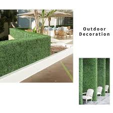 12 Packs 20 In X 20 In Faux Grass Wall Panels High Density Artificial Boxwood Panels For Outdoor Indoor Home Decor