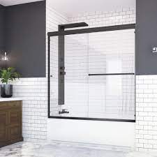 Frameless Bypass Sliding Bathtub Door