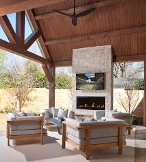 Modern Outdoor Fireplace