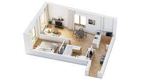 40 More 1 Bedroom Home Floor Plans