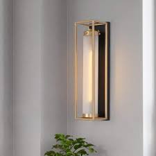 Zevni 1 Light Dark Gold Modern Wall