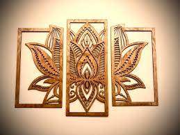 Buy Lotus Flower Mandala Wood Wall Art
