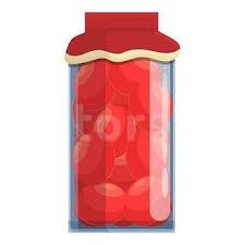 Tomatoes Glass Jar Icon Cartoon Of