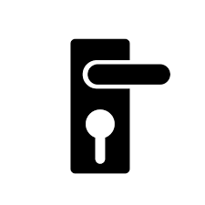 Door Lock Silhouette Icon Home