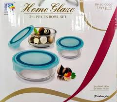 Home Glaze Glass Bowl Set Capacity 300 Ml